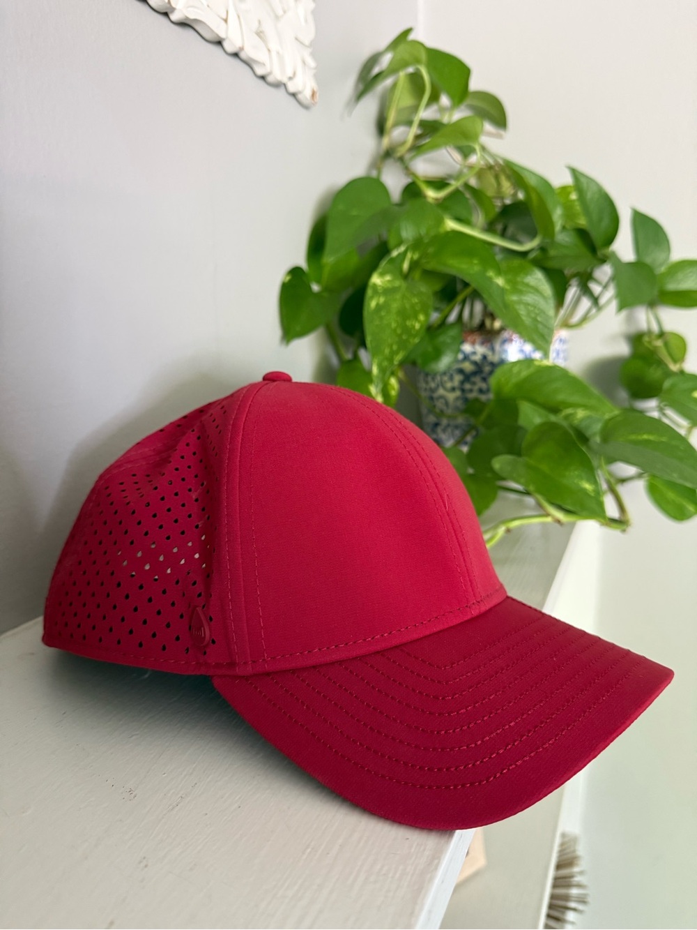Melin A-Game Hydrolite Snapback Hat Solid Red / Maroon Perforated